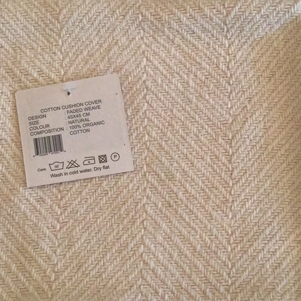 NEW✨AANNY Organic Cotton Pillow/Cushion Cover in Faded Weave 45 cm X 45 cm